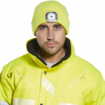 Portwest Beanie with Rechargeable LED Head Light, Colour: Yellow B029YER