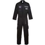 Portwest TX15 Texo Contrast Coverall, Colour: Black
