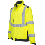 Portwest MV72 Modaflame Multi Norm Arc Softshell Jacket, Colour: Yellow / Navy
