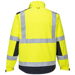 Portwest MV72 Modaflame Multi Norm Arc Softshell Jacket, Colour: Yellow / Navy