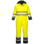 Portwest S775 Bizflame Rain Hi-Vis Multi-Protection Coverall, Colour: Yellow / Navy