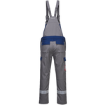 Portwest FR07 Bizflame Ultra FR Two Tone Bib & Brace, Colour: Grey, Trouser Length: Regular 31"