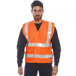 Portwest FR71 Hi-Vis Anti-Static FR Vest, Colour: Orange