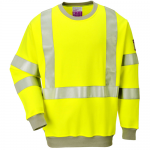 Portwest FR72 Flame Resistant Anti-Static Hi-Vis Sweatshirt