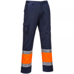Portwest E049 Hi-Vis Two Tone Combat Shorts, Colour: Orange / Navy