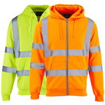 Supertouch Hi-Vis Zipped Hooded Sweatshirt