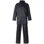 Supertouch Polyester/PVC Rainsuit, Colour: Black