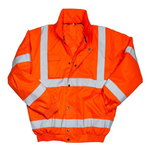 Warrior Tulsa Hi-Vis Bomber Jacket, Colour: Orange