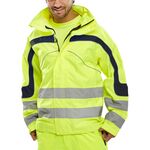 Class 3 Hi Vis Jacket, Waterproof EN343 3:3, Yellow