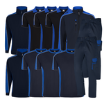Orn Workwear Set w/ Softshell Jacket - Navy/Royal