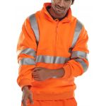 B-Seen Quarter Zipped Sweatshirt Orange