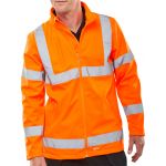 B-Seen Soft Shell Lightweight Hi-Vis Jacket Orange