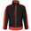 Regatta TRA618 Contrast Three Layer Softshell Jacket, Colour: Black / Red