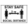COVID-19 Social Distancing Landscape Sign 300mm x 200mm