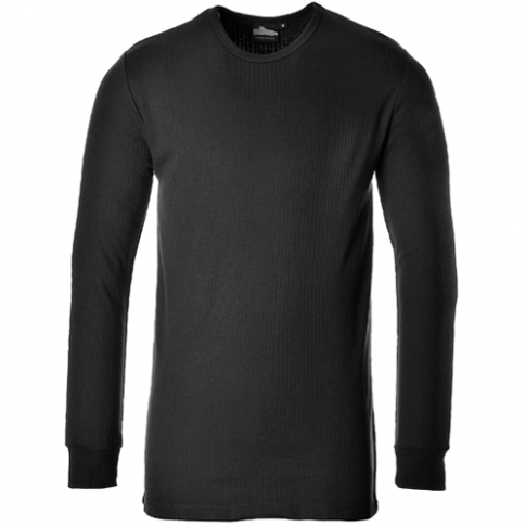 Portwest B123 Long Sleeve Thermal T-Shirt Black