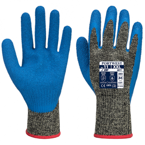 Portwest A611 Aramid HR Cut Latex Gloves