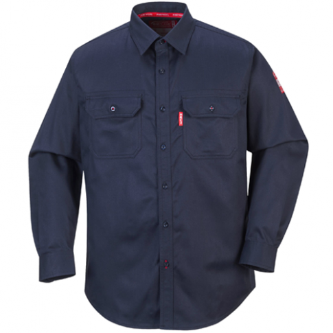 Portwest FR89 Bizflame 88/12 FR Shirt, Colour: Navy