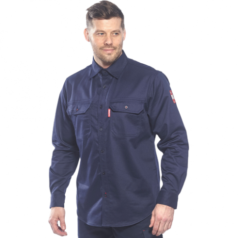 Portwest FR89 Bizflame 88/12 FR Shirt, Colour: Navy