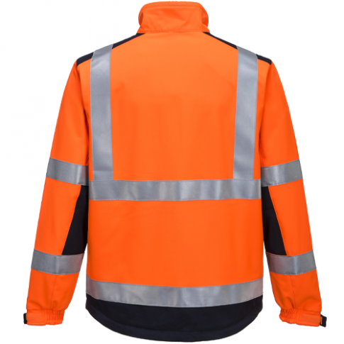 Portwest MV72 Modaflame Multi Norm Arc Softshell Jacket, Colour: Orange / Navy