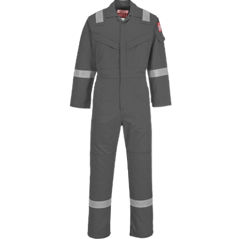 Portwest FR21 Bizflame Plus FR Anti-Static Super Lightweight Coverall, Colour: Grey