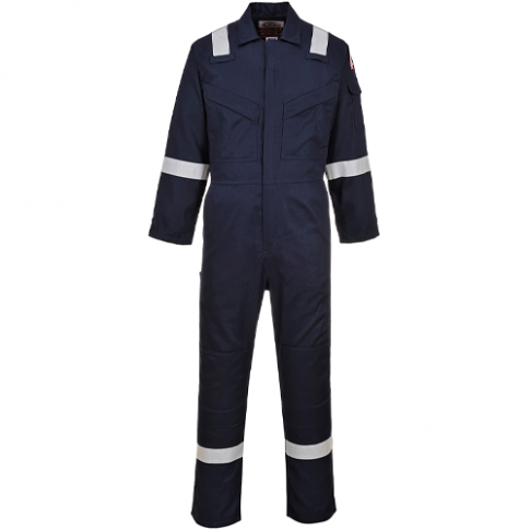 Portwest FR21 Bizflame Plus FR Anti-Static Super Lightweight Coverall, Colour: Navy