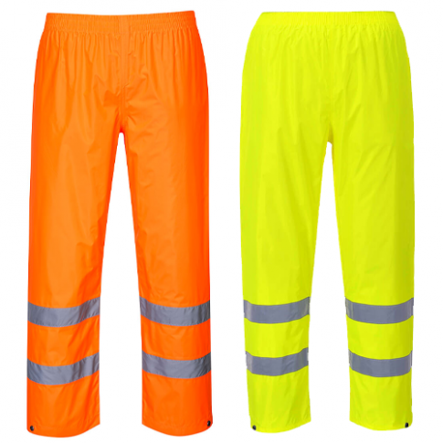 Portwest H441 Hi-Vis Rain Trousers, Colour: Orange