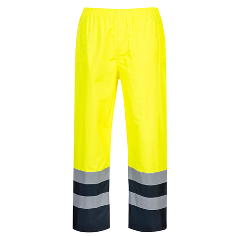 Portwest S486 Hi-Vis Two Tone Traffic Trousers, Colour: Yellow / Navy
