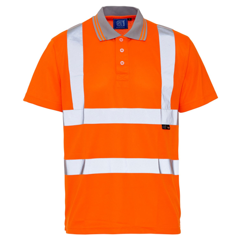 Supertouch Hi-Vis Bird Eye Polo Shirt, Colour: Orange