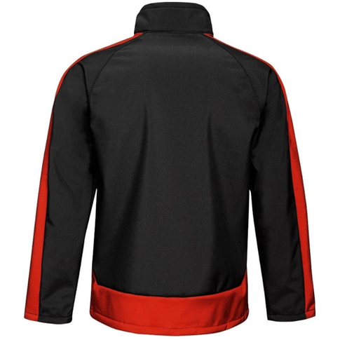 Regatta TRA618 Contrast Three Layer Softshell Jacket, Colour: Black / Red