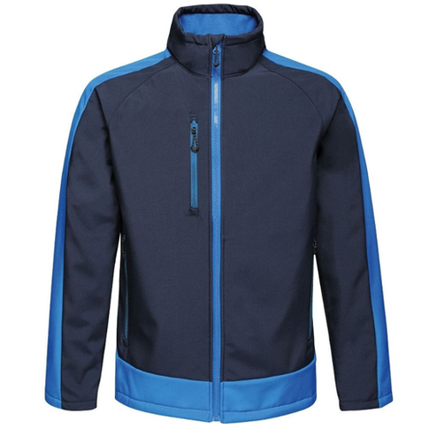 Regatta TRA618 Contrast Three Layer Softshell Jacket, Colour: Navy / Royal Blue