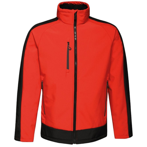Regatta TRA618 Contrast Three Layer Softshell Jacket, Colour: Red / Black