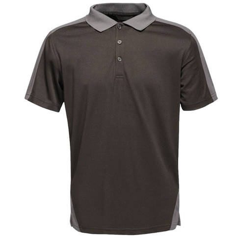 Regatta TRS174 Contrast Workwear Coolweave Quick Dry Polo Shirt, Colour: Black / Seal Grey