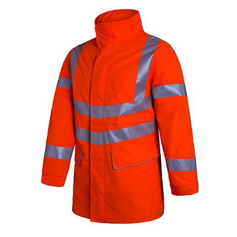 JK525 Aqua Hi-Vis Ripstop Breathable Jacket, Colour : Orange