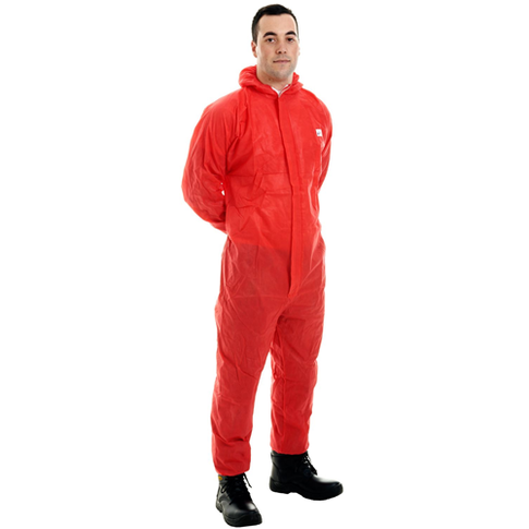 Supertouch Supertex SMS Type 5/6 Coverall (Case of 50), Colour: Red