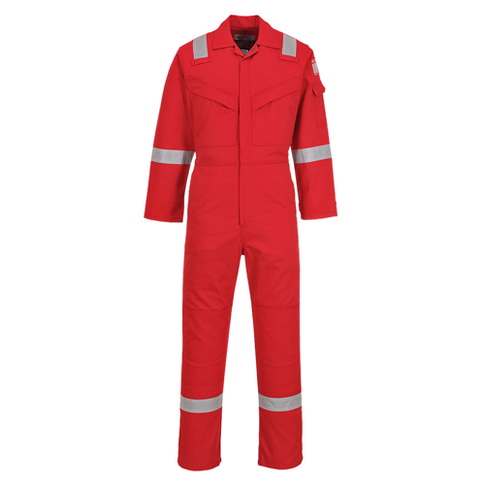 Arc Flash Coverall, ARC 2 Rating (13.6 cal/cm2), Portwest, Bizflame, FR, FR50, Colour: Red, Length: Regular