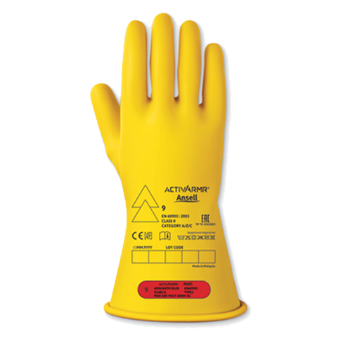 Arc Flash Gloves, ARC 1 Rating, Ansell, Flame & Acid Resistant, ANRIG011Y