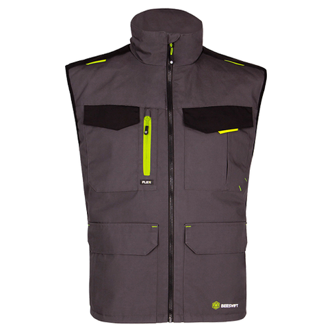 Flex Softshell Two-Tone Body Warmer Grey/Black