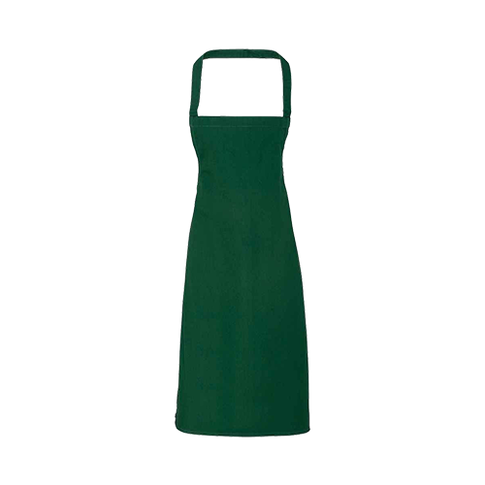 PR102 - Premier Organic Cotton Bib Apron  ​, Colour: Bottle Green