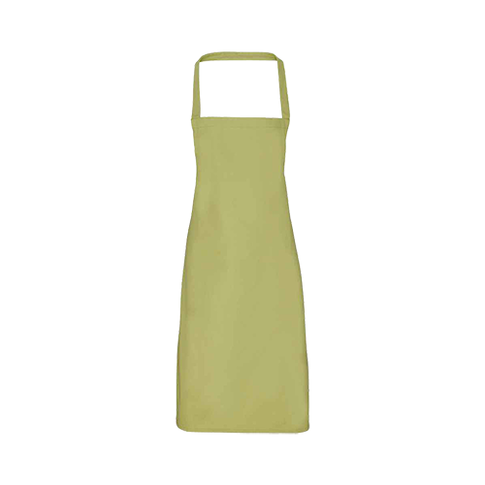 PR102 - Premier Organic Cotton Bib Apron  ​, Colour: Lime Green