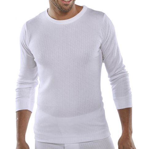 Click Long Sleeve Thermal Vest White