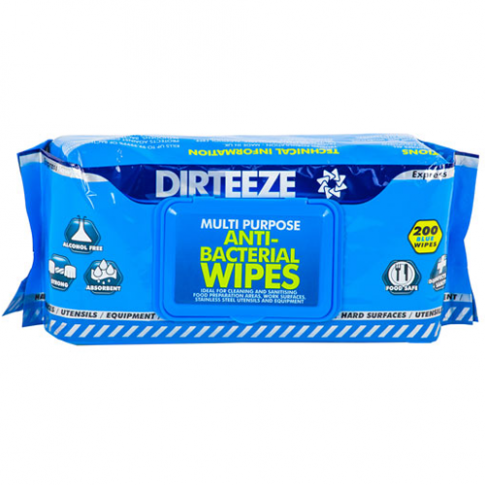 Dirteeze Soft PackAnti-Bacterial Wipes (200 Wipes)