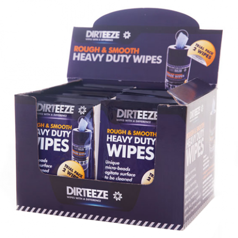 Dirteeze Rough and Smooth Heavy Duty Wipes (50 x Twin Sachet Packs)
